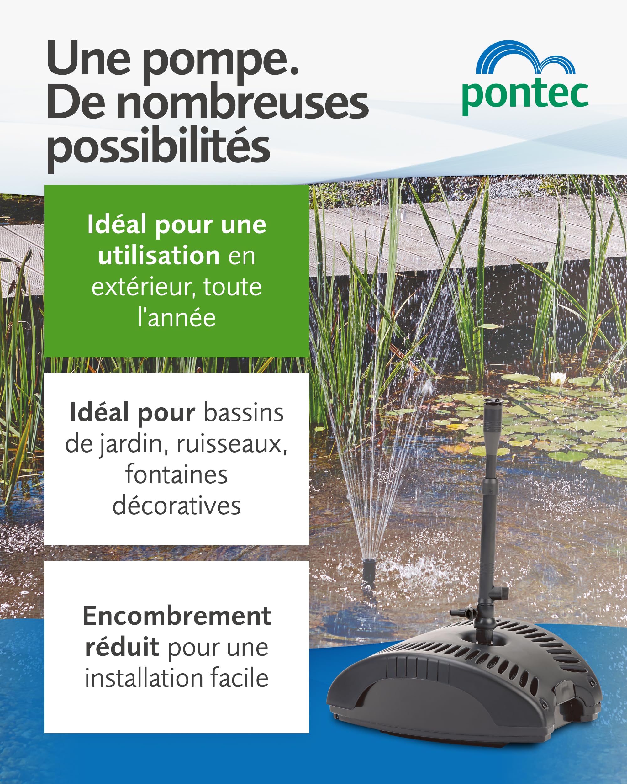 Pontec 57118 Filtre immergeable PonDuett 3000, Marron