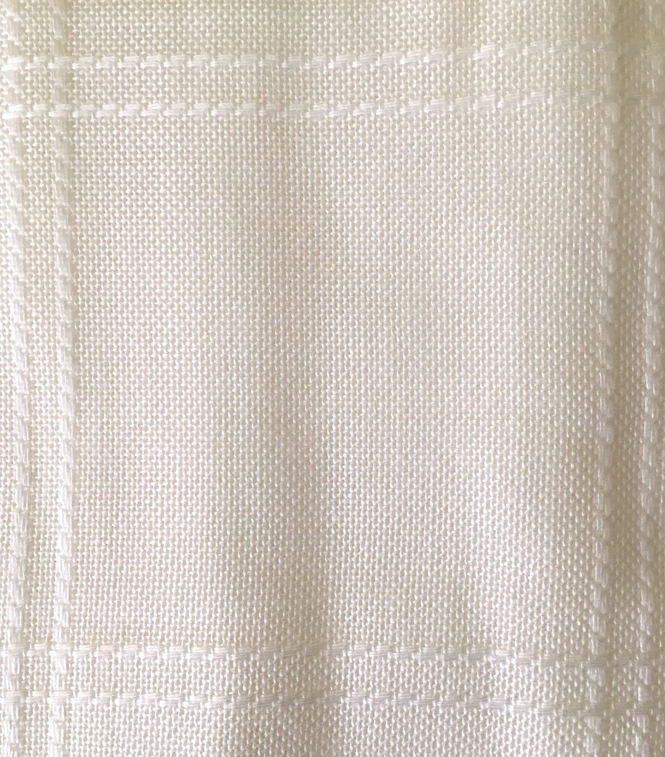 Cotton White18 Count Zweigart Anne Cloth Afghan Fabric Half Panel 72 x 115 cm 5 inch Squares 7 x 4 Squares