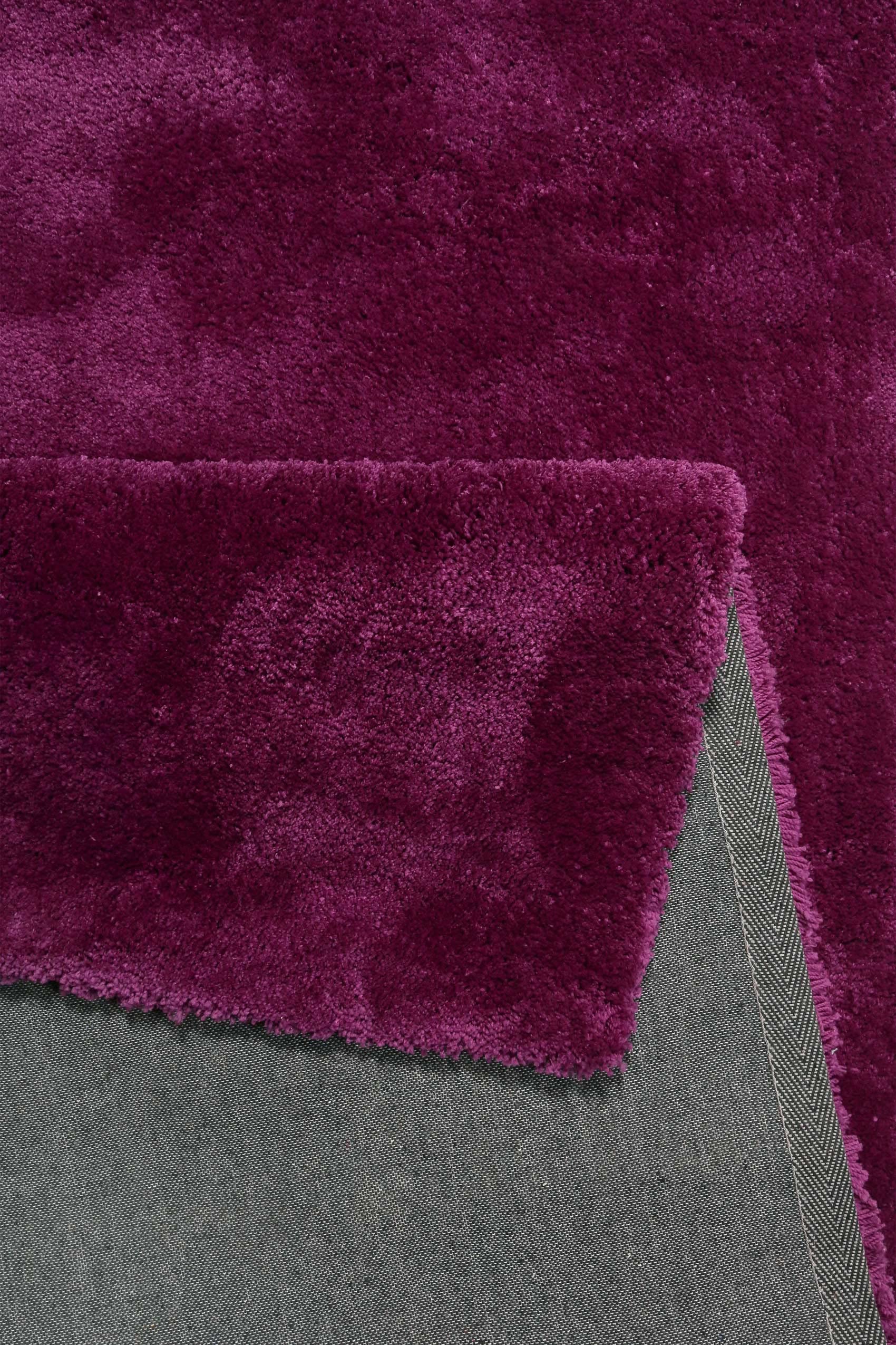 Wecon Home Tapis Microfibre Doux l Esprit l à Poils Longs l idéal pour Le Salon, Chambre, Chambre d'enfant l RELAXX (120 x 170 cm, Prune)