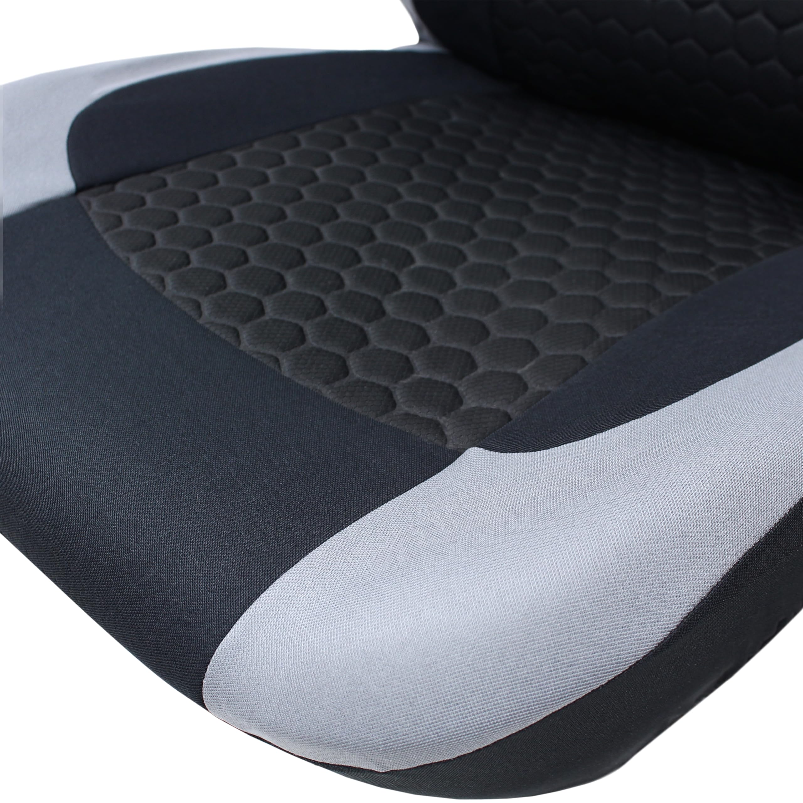 Set Coprisedili Auto Anteriori 2 Pezzi per FIAT 500 dal 2007 - Fianchi elasticizzati, Tessuto Antiscivolo Trapuntato in Poliestere, Lavabile, Alta Qualità - OFFICINE MILANO