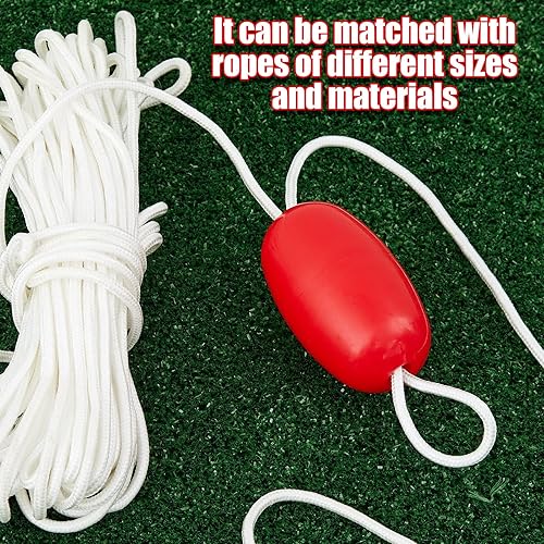 Miniatura 4 de Lewtemi Buoys Flotadores de cuerda marinos, 4.72 x 2.75 pulgadas, agujero de 35 pulgadas, marcador de pesca en aguas profundas a granel para barcos,