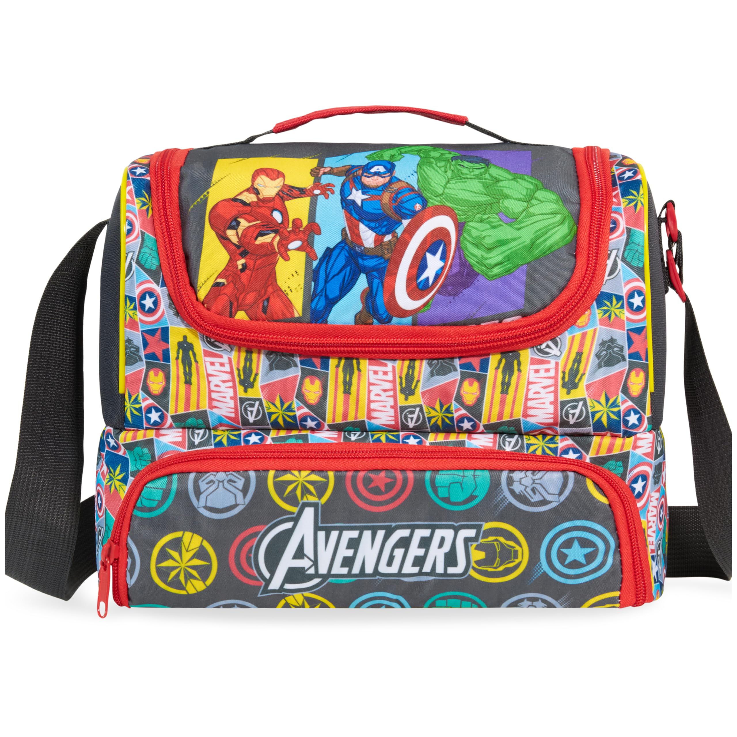 Get Trend Marvel Avengers Kids Insulated Lunch Bag with Dual Compartments
