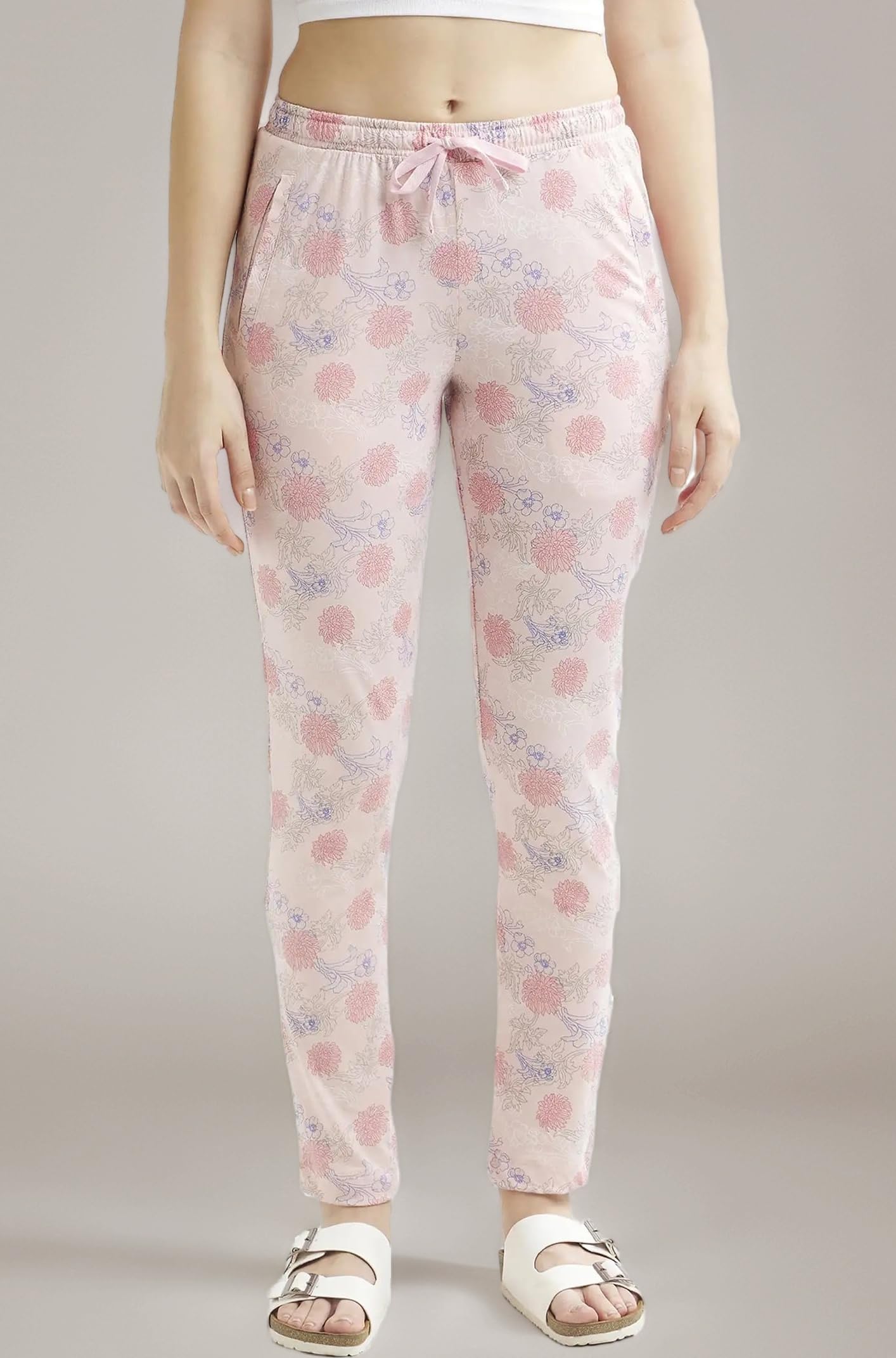 RX47 Women's Super Combed Cotton Relaxed Fit Printed Pyjama with Side Pockets (Prints May Vary)