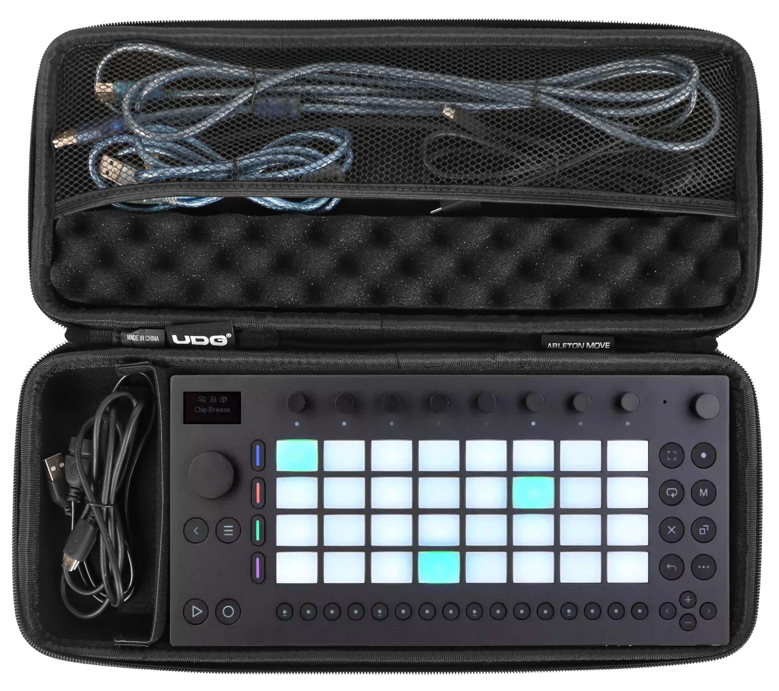 UDG Creator Hardcase Ableton Move, Schwarz (U8511BL) | Formgepresste EVA-Schale; präzise geschnittener Schaumeinsatz; wasserabweisendes Nylon; tourgerecht