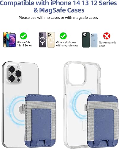 Miniatura 201 de ExtreLife Magsafe Wallet, cartera magnética más fuerte para iPhone 17/16/15/14/13/12, para tarjetero Magsafe con 2 ranuras para tarjetas, bloqueo