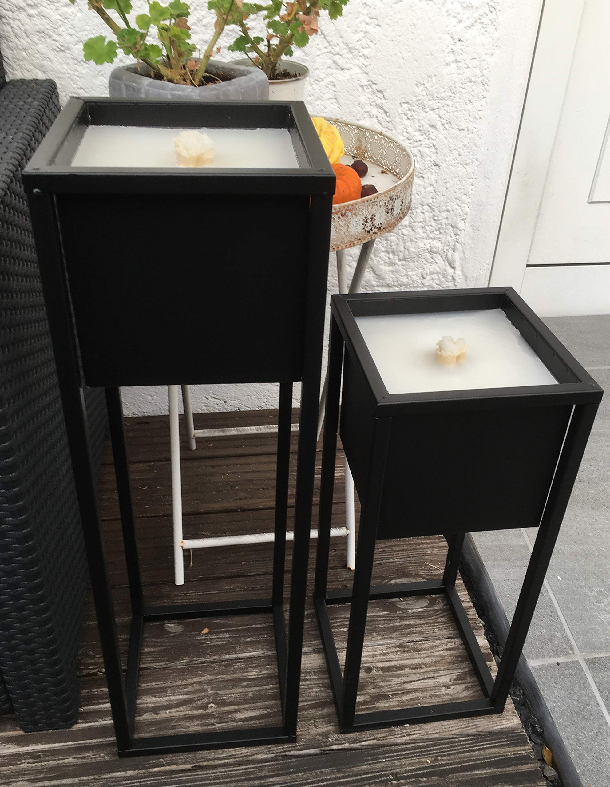 Wachsfresser | Kerzenfresser | Schmelzlicht schwarz Steher Set Gartenfeuer Wachsbrenner Wachsfresser Dauerbrenner Outdoor Kerze