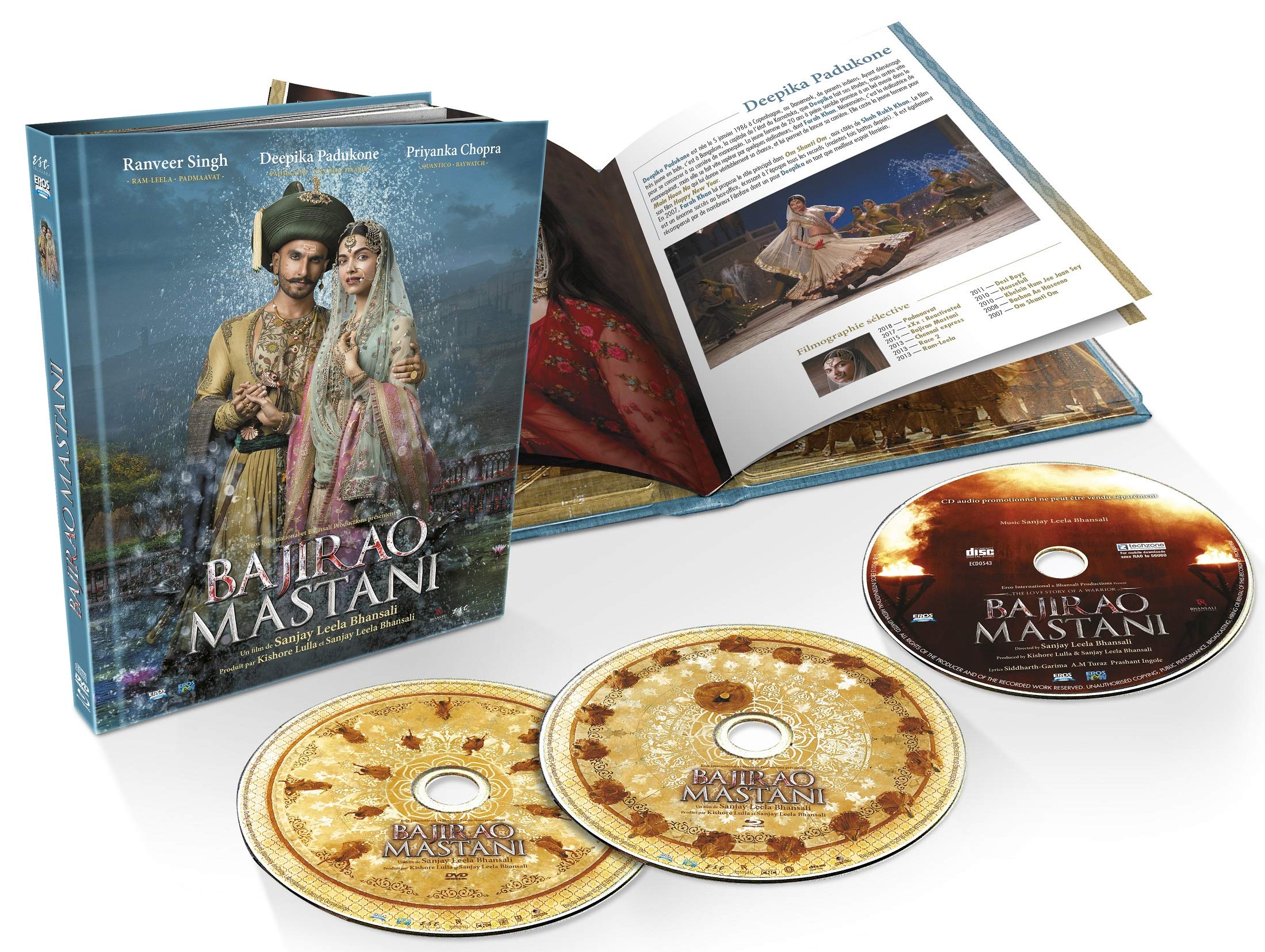 Bajirao Mastani Collector Version Originale sous-titrée français [Combo Blu-Ray + DVD + CD-Édition Limitée Digibook]