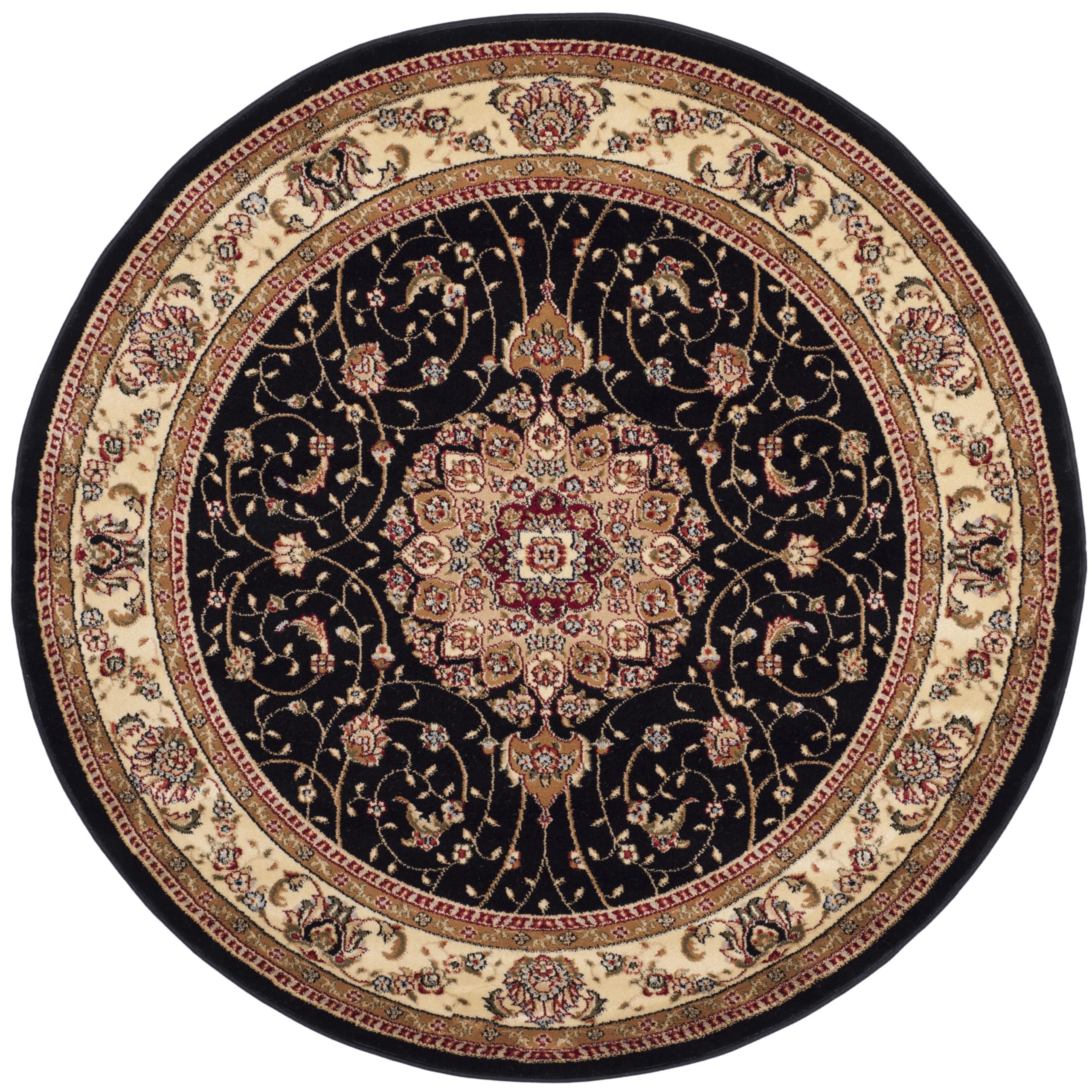 Safavieh Lyndhurst Orientalischer Läufer – 70 X 35 Cm, Schwarz/elfenbein, Schmutzabweisend & Pflegeleicht