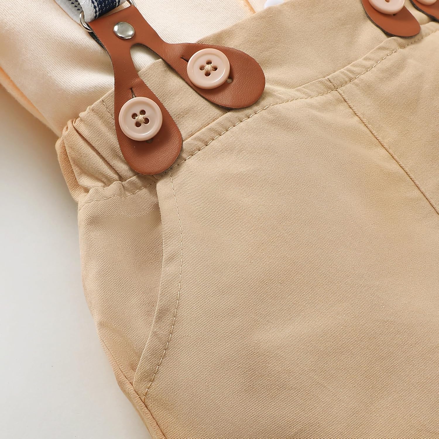 Baby Boy Formal Gentleman Suits Dress Shirt+Suspender Pants+Bowtie Toddler Outfit 6-18M - Image 6