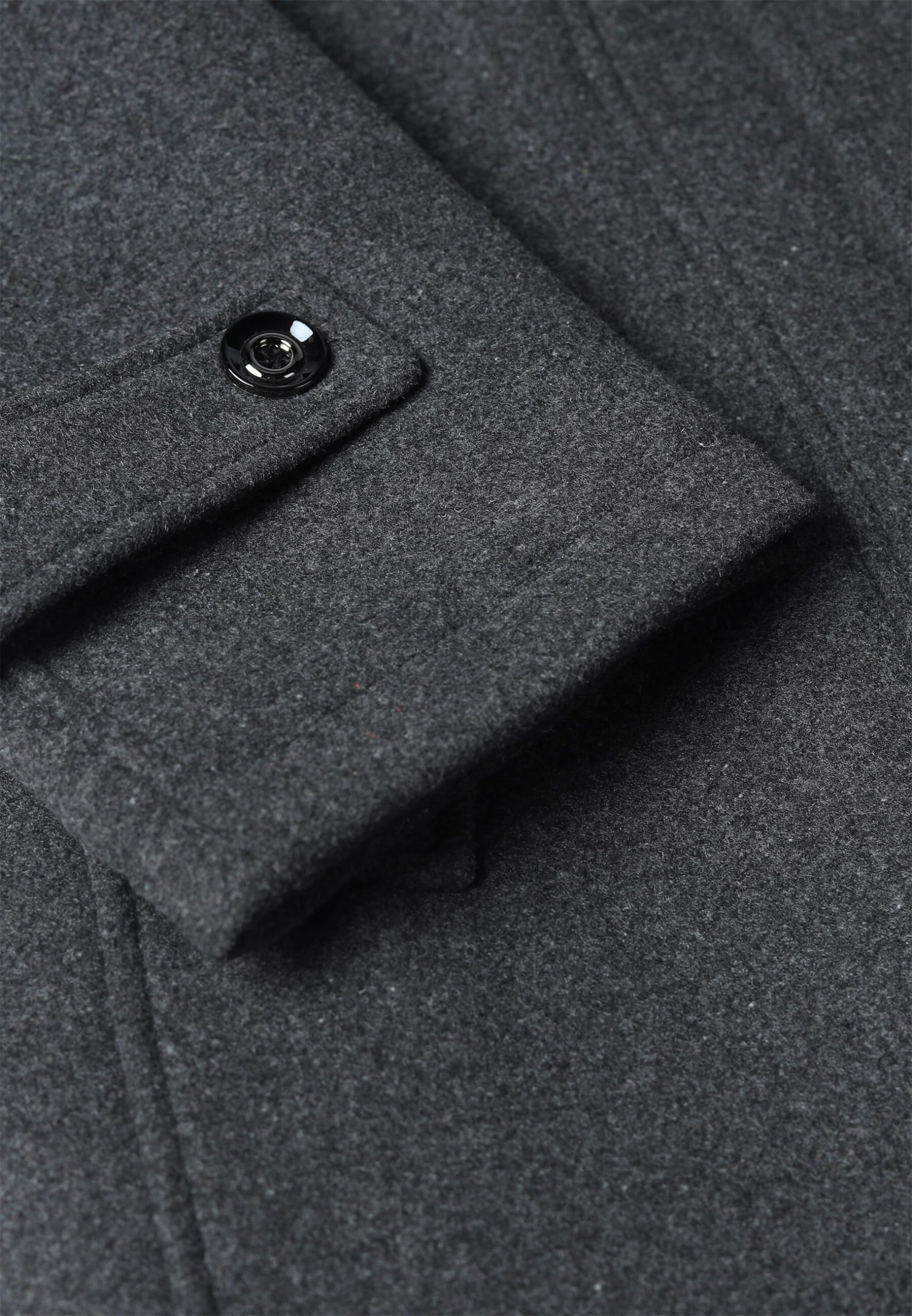 Allthemen Trench Corto Invernale da Uomo Trench di Lana Cappotto Spessa e Sottile Soprabito Parka Giacca a vento Giacca con risvolto