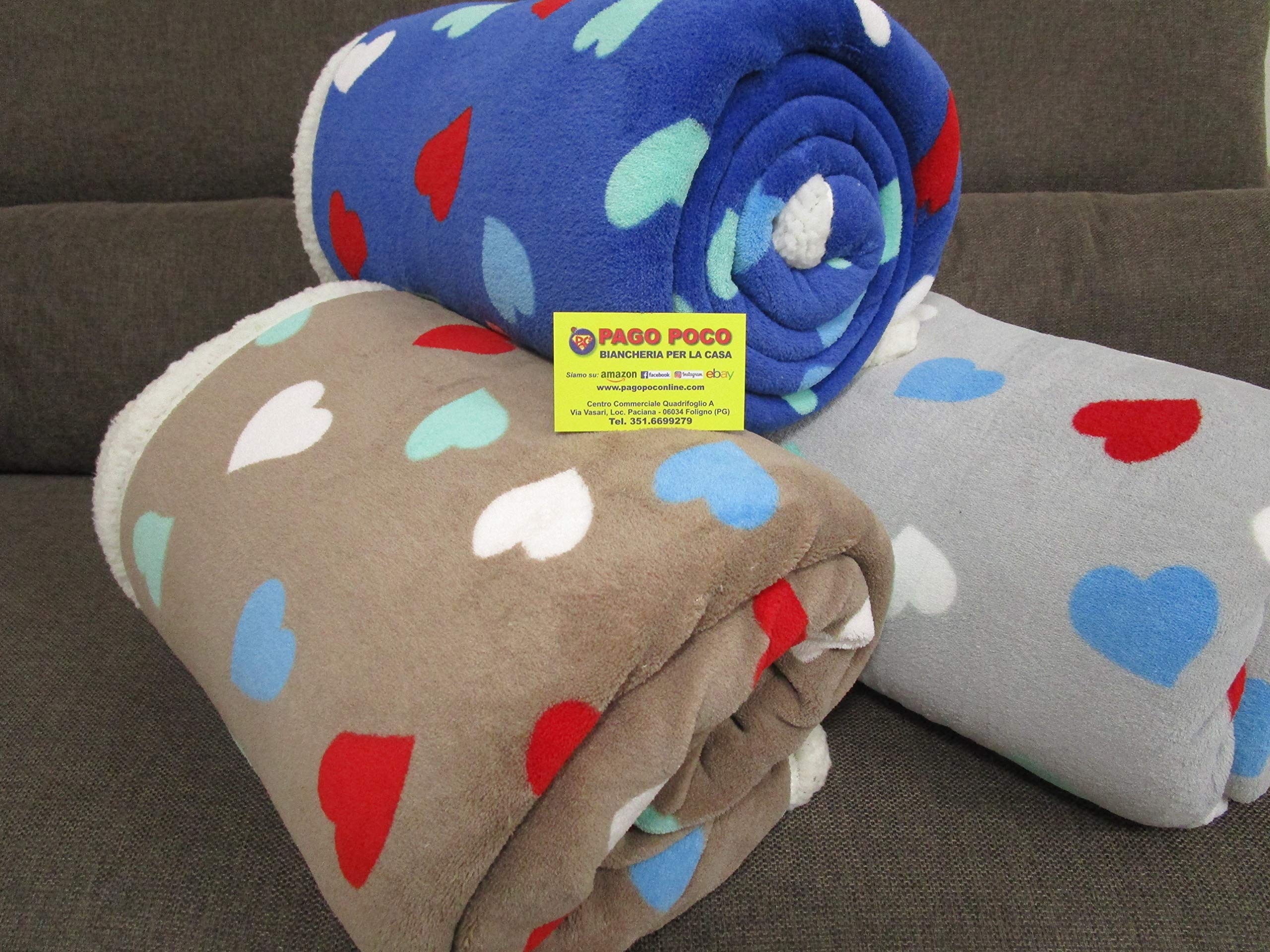 Plaid o Coperta In Morbidissima e Calda Microfibra Con Retro Agnellato Disegno MACULATO Misura:210x240 Novità 2021