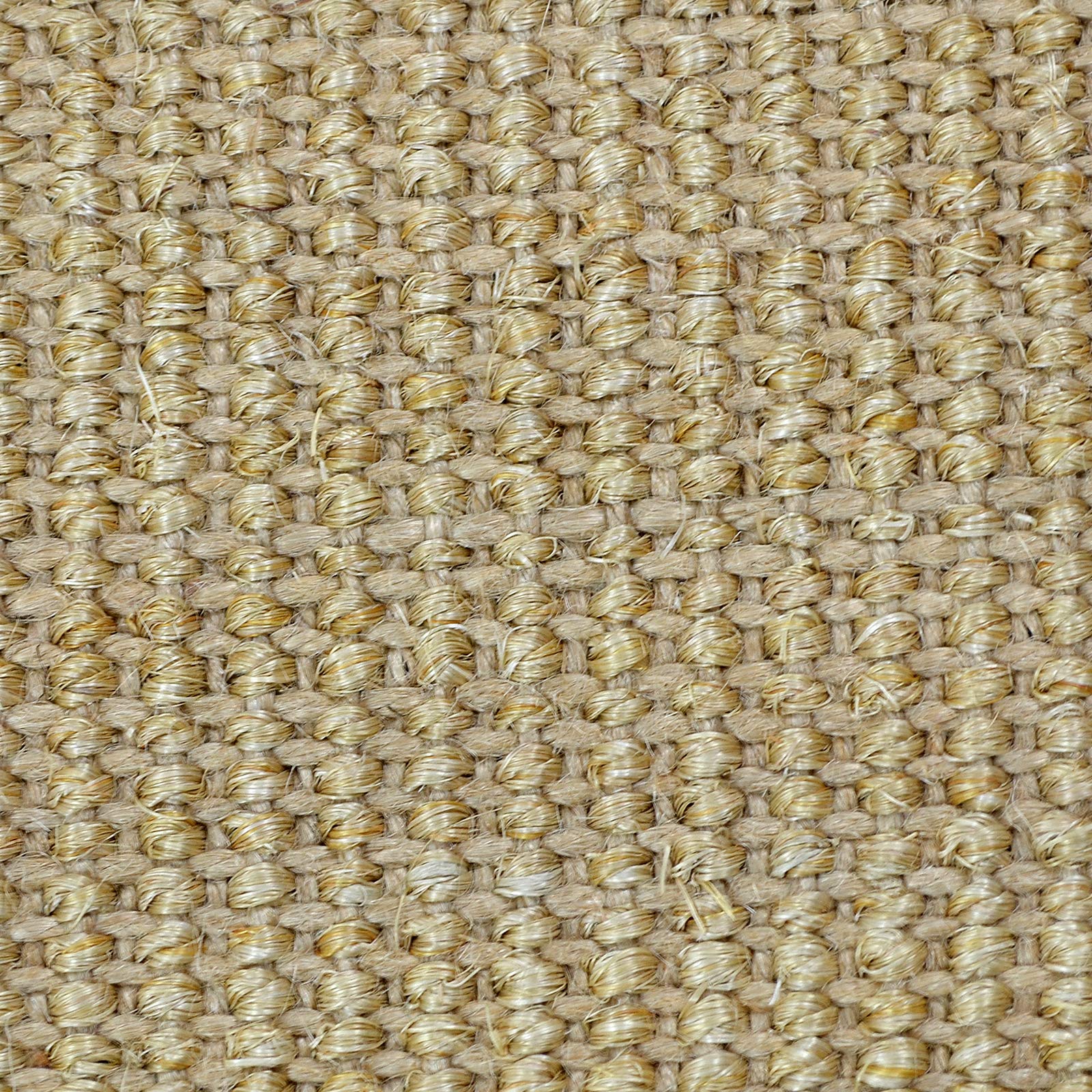 casa pura Dywan sizalowy z włókien naturalnych | z bordiurą z bawełny | łatwy w pielęgnacji | wiele rozmiarów i kolorów (naturalny/bordiura kremowa, 200 x 200 cm)