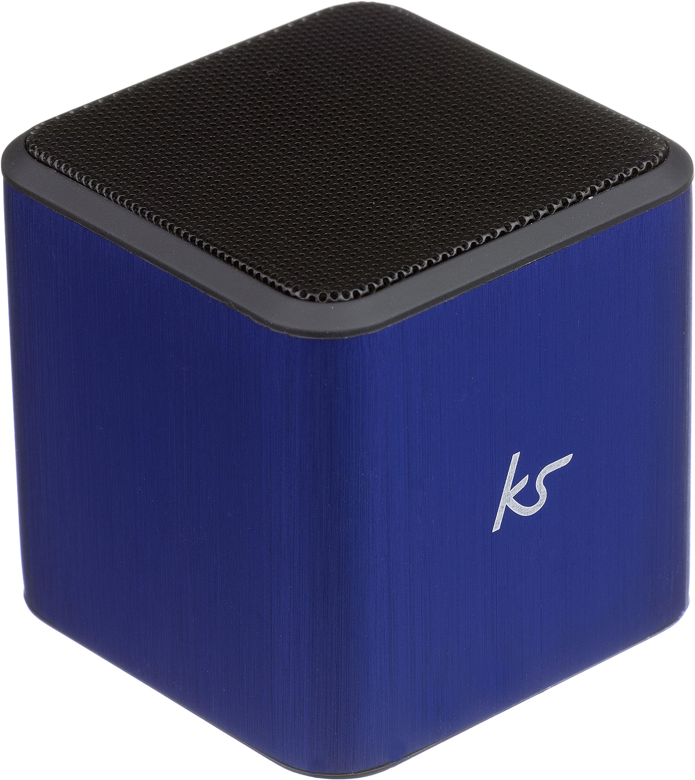 KitSound Cube Universal Portable Wired Speaker with 3.5 mm Jack for Smartphones - Blue