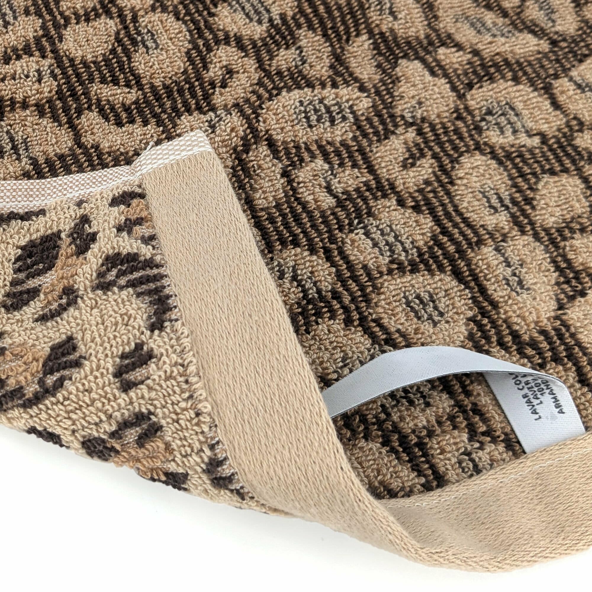 Linnea Drap de Bain 100x150 cm Pur Coton Collection Leopard Beige léopard