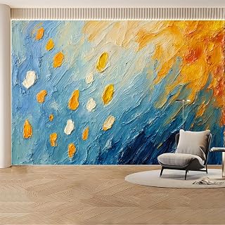 Custom Wall Mural Wallpaper Abstract Oil Paint Impressionistic Strokes Texture Removable SelfAdhesive Large Photo for Living Room，Bedroom，Office