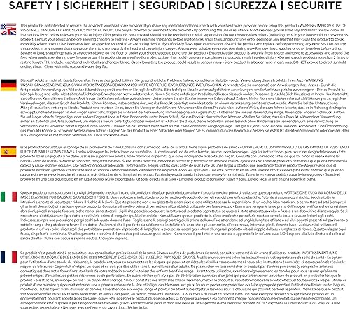 Miniatura 7 de Atemi Sports Banda de resistencia con asas y anclaje de puerta, tubos de resistencia para gimnasio con asas, anclaje de puerta para bandas de
