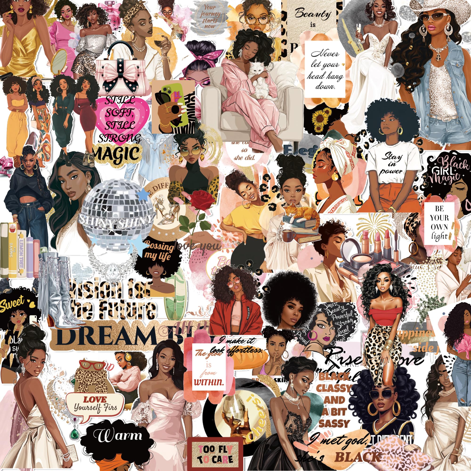 Stickers pour ordinateur et journal intime d'adolescente