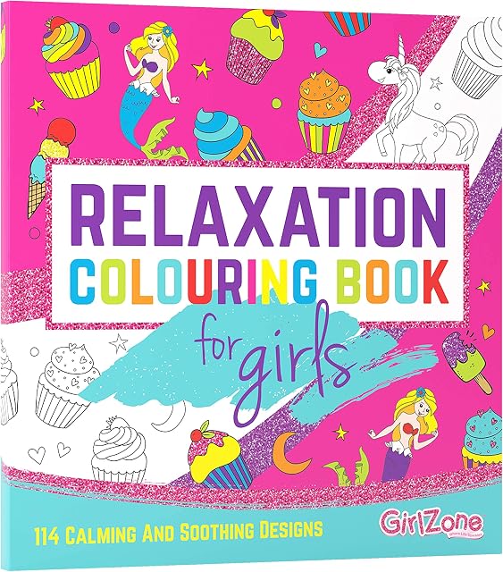 GirlZone Arts and Crafts Unicorn Colouring Books for Girls of Ages 4 to 10 Years