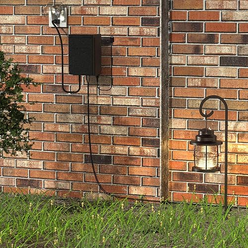 Miniatura 8 de GOODSMANN Transformador de bajo voltaje de 200 vatios con temporizador, sensor de ojos fotográficos y protector contra el clima para iluminación