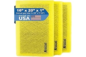 16x20 Yellow Air Filter Pads for MicroPower Guard Air Cleaner: Yellow Shield...
