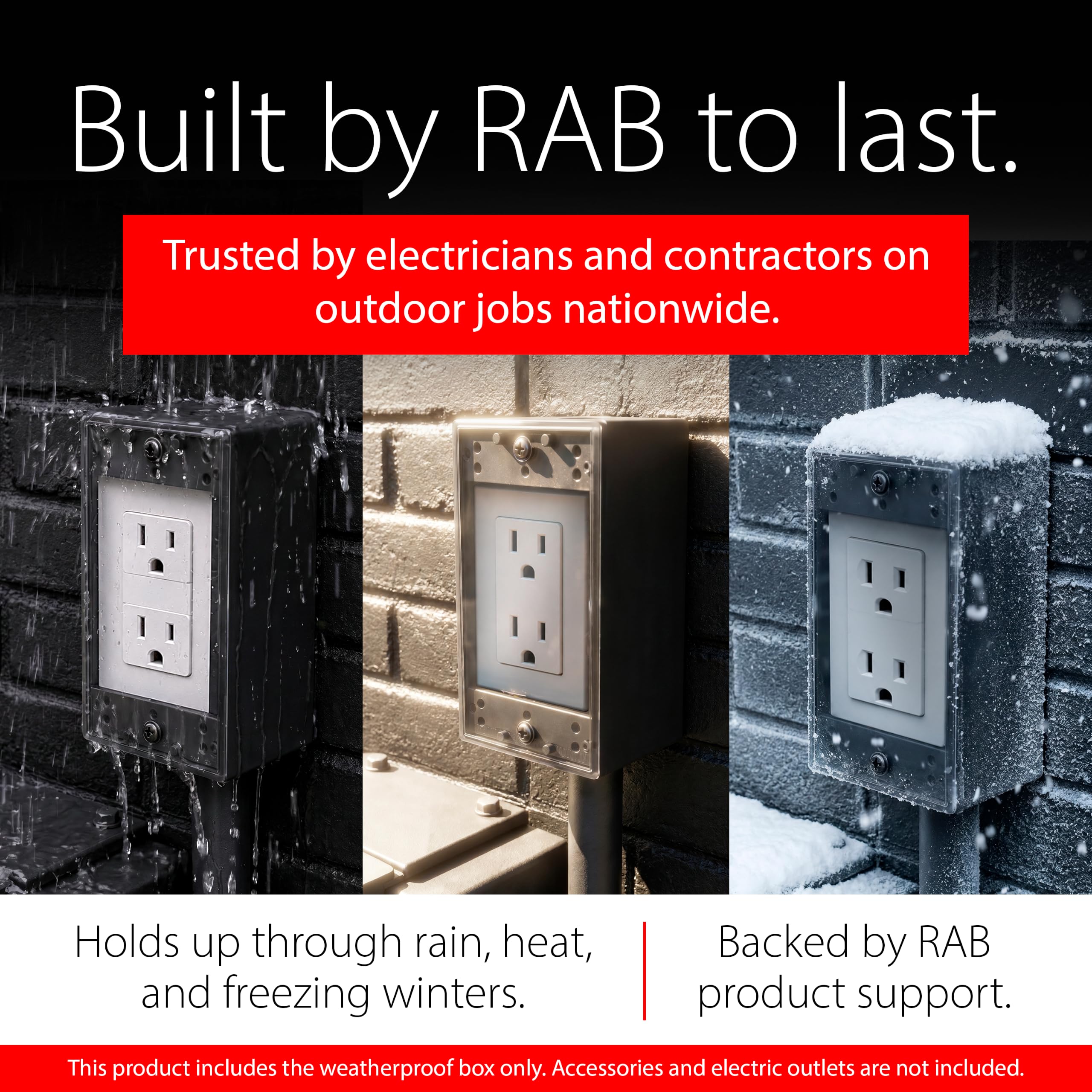 RAB B3B Black Weatherproof Outdoor Electrical Box -7