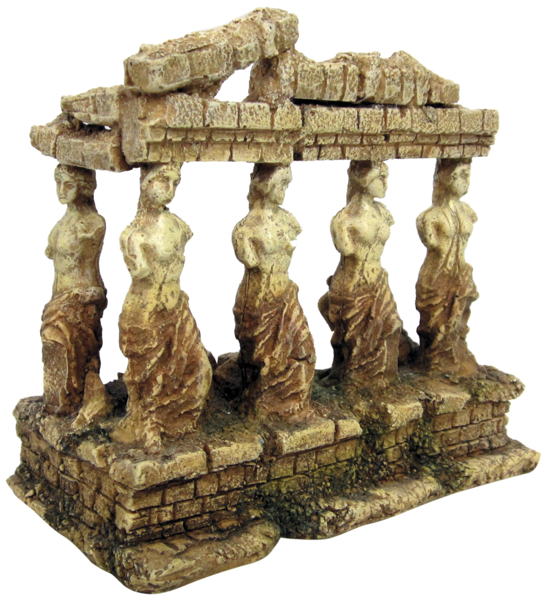 Wave Greek Temple with Goodness Aquarium Ornament