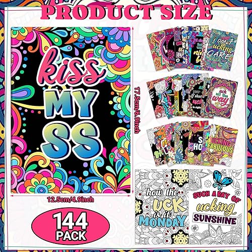 Vista 9 de Liliful 144 libros para colorear de Feliz Navidad a granel para niños, libros de actividades de invierno, recuerdos de fiesta, libro de dibujo