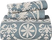 Vista 15 de Superior Juego de colcha de mezcla de algodón de 2 piezas, manta ligera, 1 funda de almohada a juego, ropa de cama de gran tamaño, dormitorio