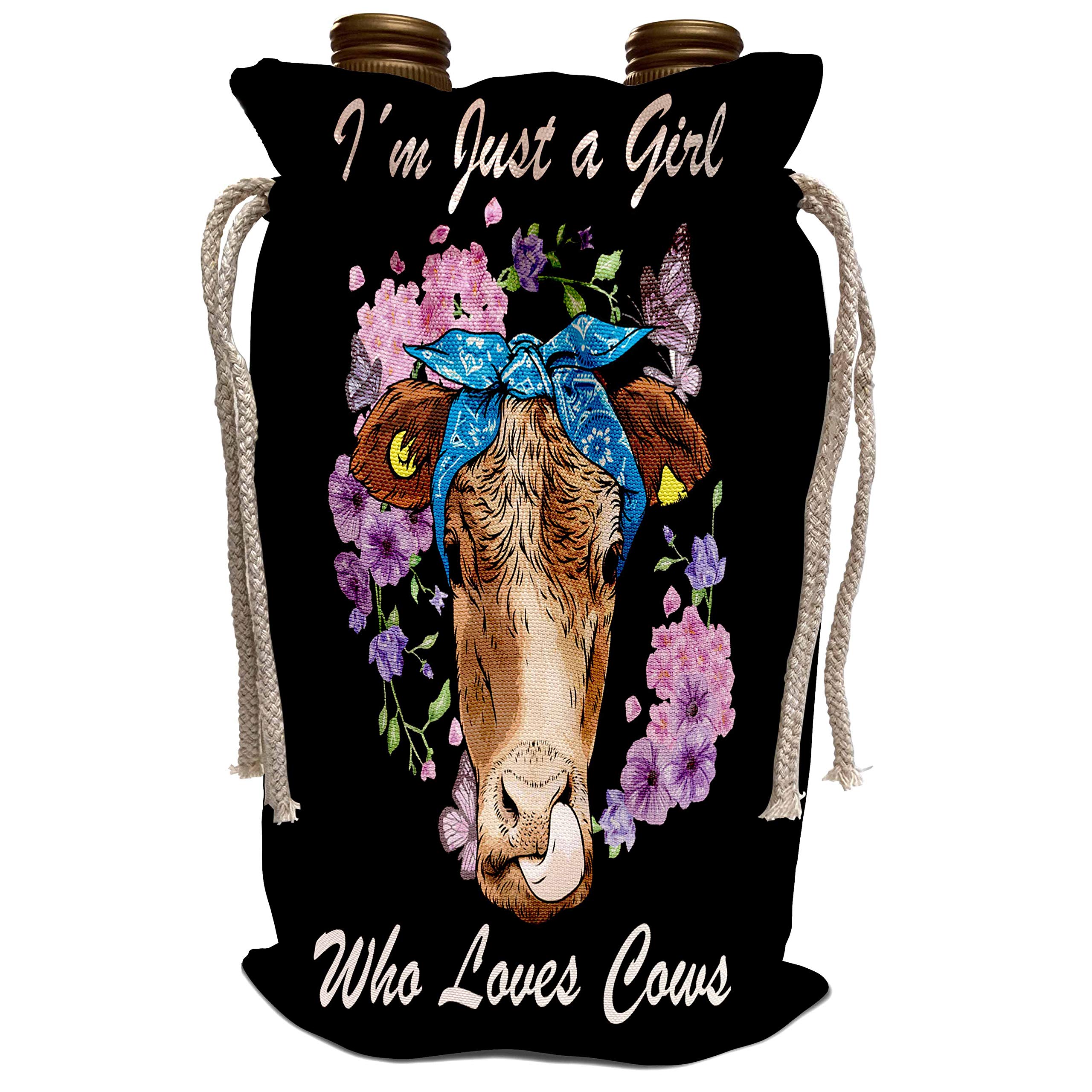 Bolsa de vino floral con diseño de granjera para proteger tus botellas