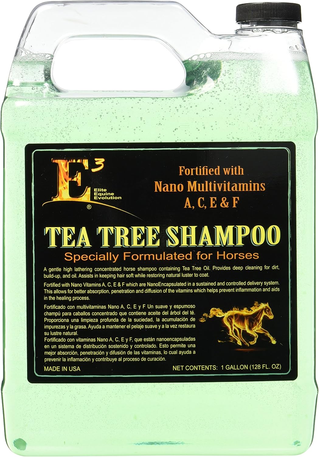 E3 Elite Grooming Products Tea Tree Shampoo for Pets, 1 gal