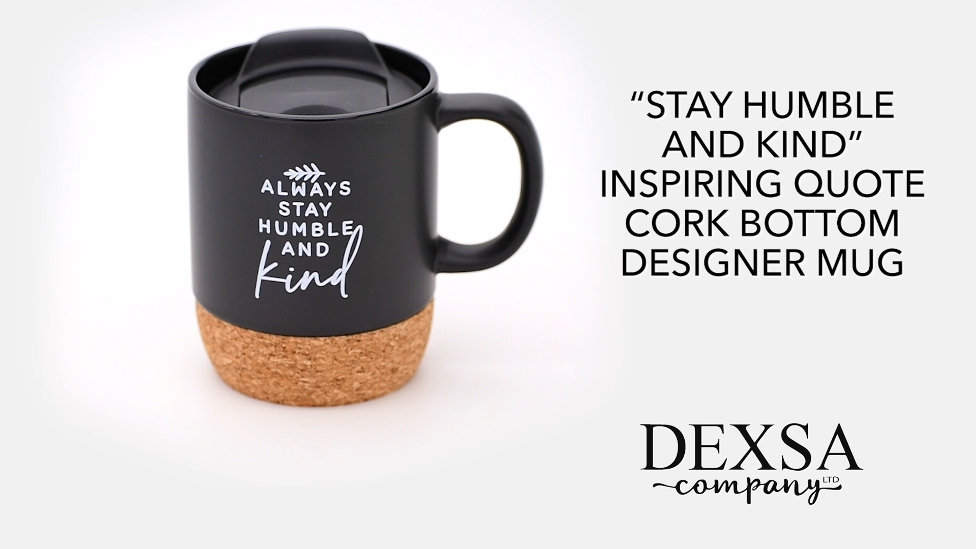 Taza de cerámica Dexsa con tapa y base de corcho miniatura 7