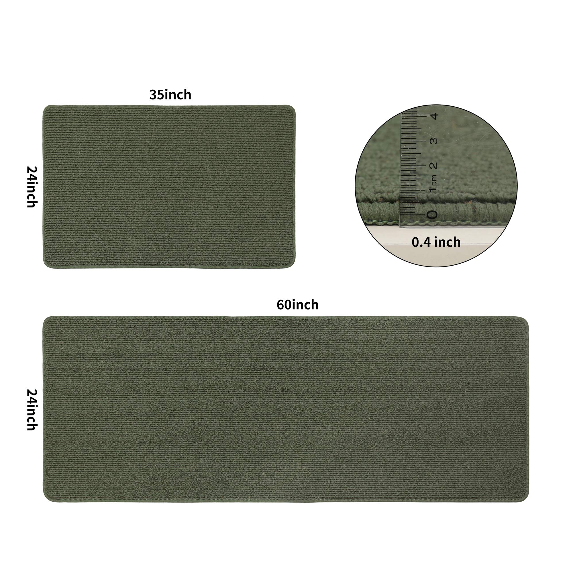 24x35 Rug COSY HOMEER 24x35 Inch/24X60 Inch Kitchen Rug Mats Made of 100% ...