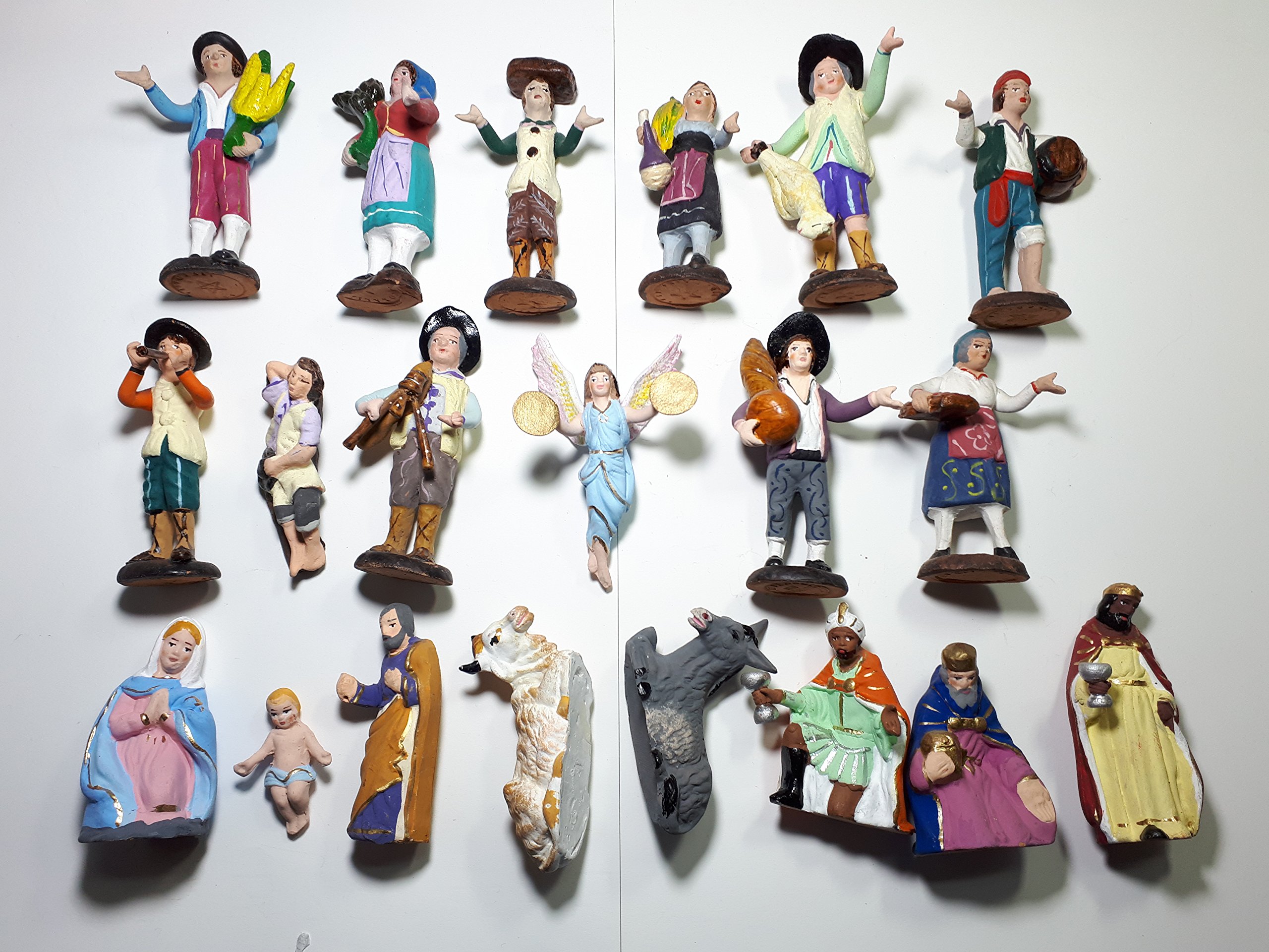 Sie erhalten 30 Hirten aus Terrakotta, Höhe 10 cm, Geburt Jesu, König, für Krippe, Heiliger Grigorium, Handwerk. Es gibt 10 Tage, um sie zu produzieren, erhalten Sie einen kostenlosen