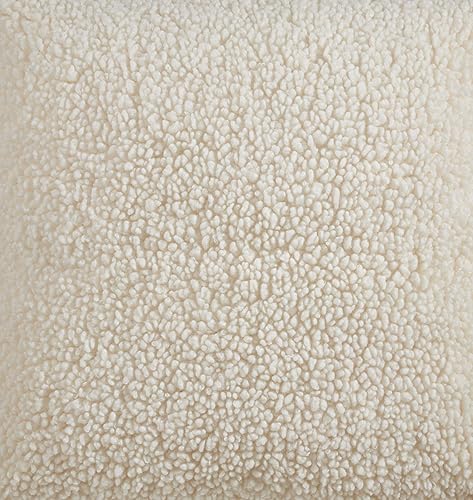 Miniatura 8 de SARO LIFESTYLE Esme Collection - Almohada de piel sintética rellena de poliéster, 18 pulgadas, color natural