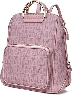 MKF CollectionVegan Leather Backpack Purse for Women, Ladies Fashion Travel Bag, Big Bookbag Top-Handle Daypack by Mia K