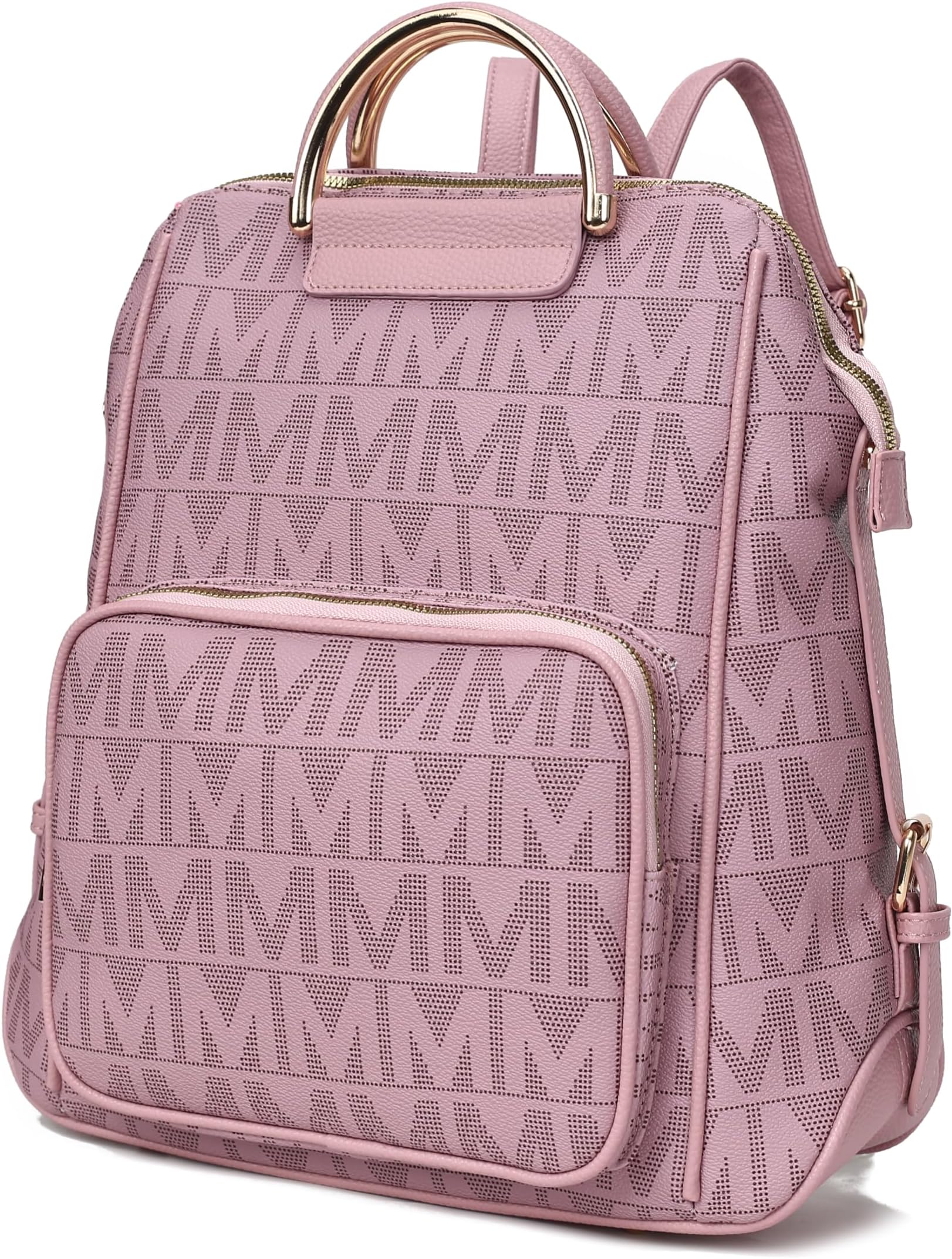 MKF CollectionSignature Women Backpack, Vegan Leather Travel Bag Top-Handle Fashion Business Work Bag by Mia K