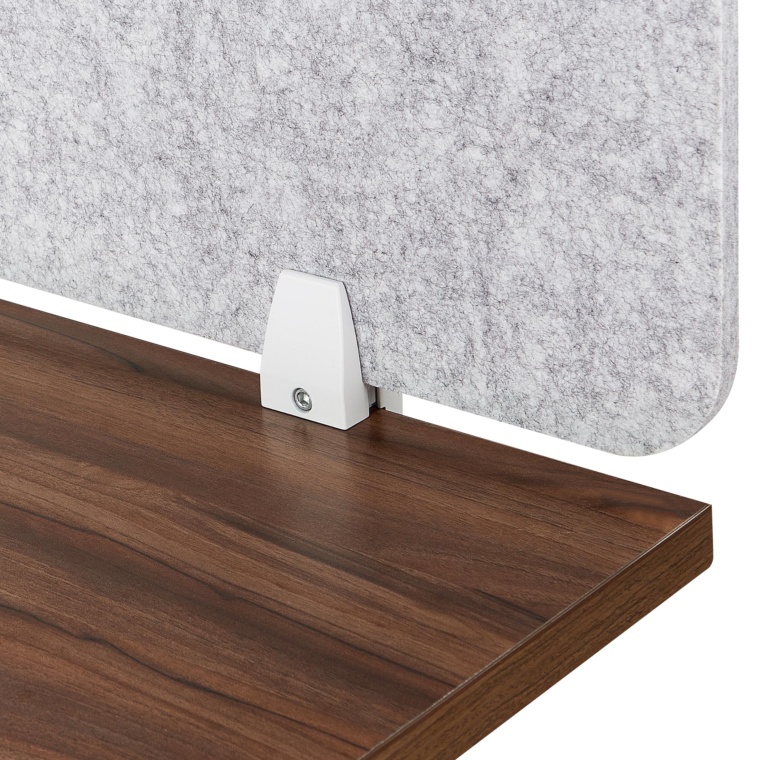 Beliani Panneau Séparateur de Bureau Acoustique et Visuel 160 x 50 cm en Polyester et Matériau Synthétique Gris Foncé Split