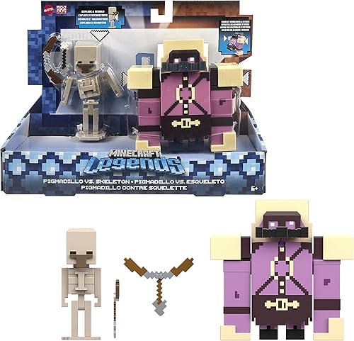 Miniatura 5 de Minecraft Legends Pigmadillo vs Skeleton Figures