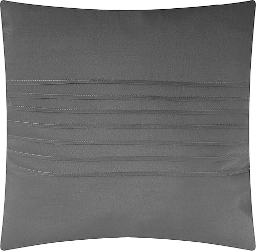 Miniatura 5 de Grand Avenue Juego de edredón azul en forma de abanico tamaño King, 7 piezas, juegos y colecciones de ropa de cama geométrica con bordado de rizo,