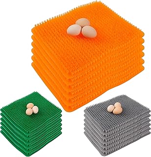 Chicken Nesting Pads, Washable Nesting Box Pads for Chickens, Reusable Nesting Pads for Chicken Coop, 6 PCS Egg Laying Mats for Chicken Nesting Box, Chicken Bedding for Coop (Orange)