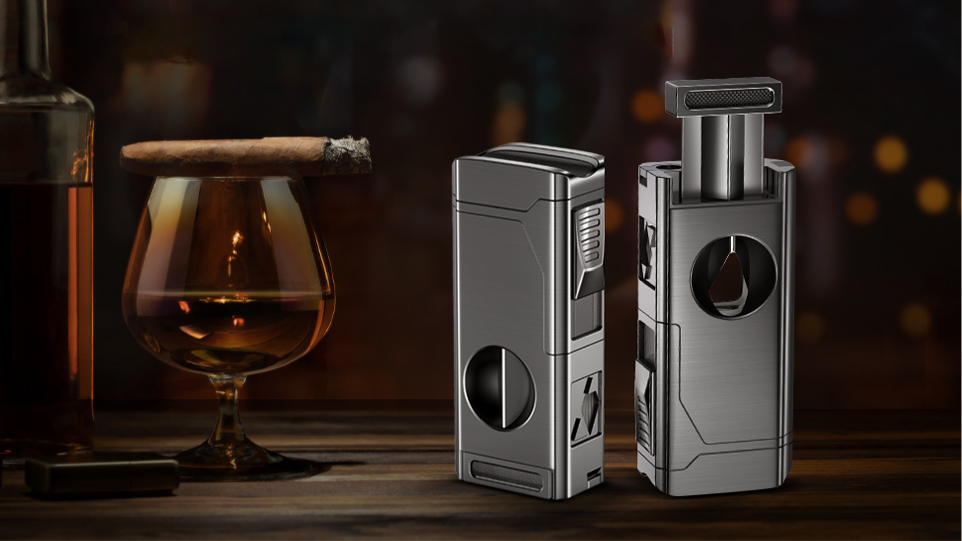 Encendedor soplete para cigarros con cortador Tesonway miniatura 7