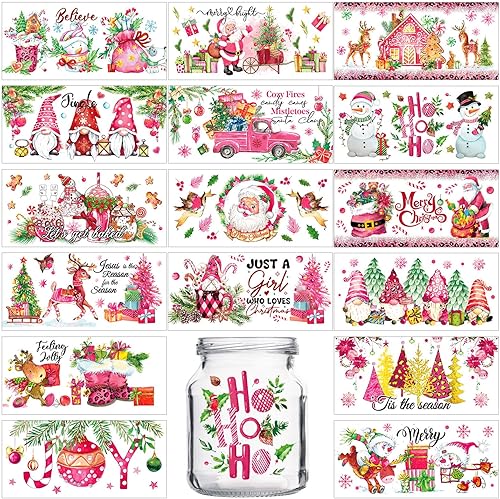 Miniatura 8 de Kosiz 16 hojas de calcomanías de transferencia de vasos de Pascua UV DTF para vidrio, huevos de conejito de Pascua, gnomo, adhesivo para