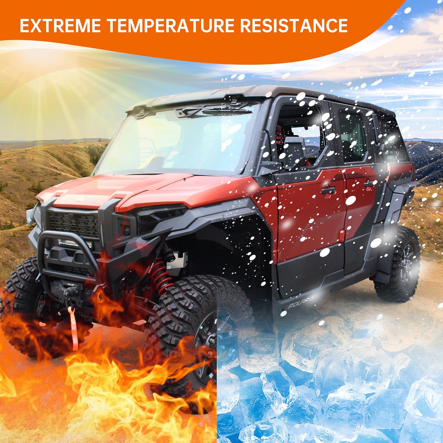 Fender Flares for Xpedition XP/ADV, Front & Rear Extended Mud Guards Compatible with Polaris Xpedition XP/XP 5/ADV/ADV 5 2024+ Accessories Replace #2890638 Full Coverage Mud Flaps