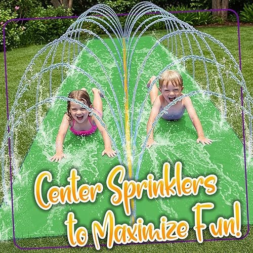 Miniatura 3 de Stargo 18 x 5 pies  Salpicaduras y tobogán deslizante, toboganes acuáticos para niños  Tobogán acuático para niños al aire libre divertidos juguetes