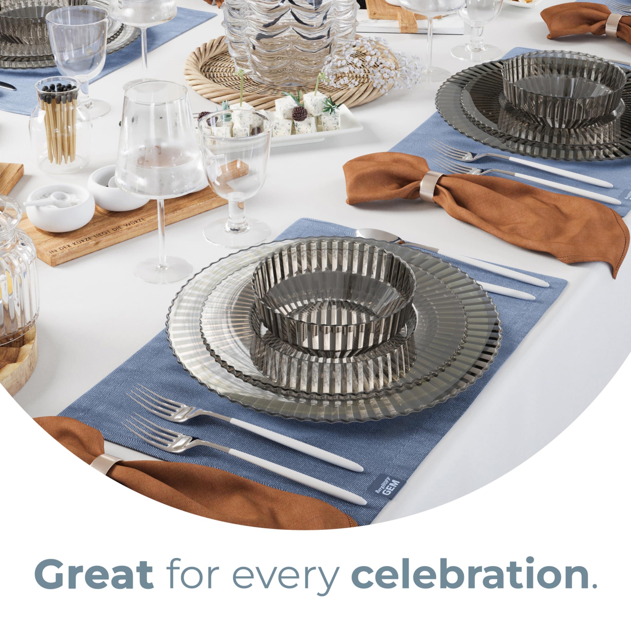 40 Piece Disposable Plates Set - Weddings & Parties -5