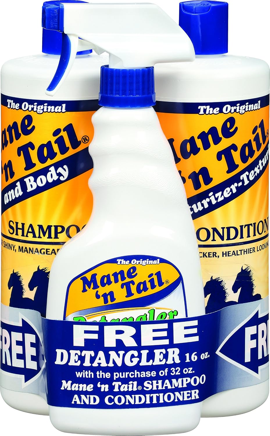 Mane N Tail Shampoo/conditioner/free Shineon Wrap(set of 3), Size: 32 Ounce