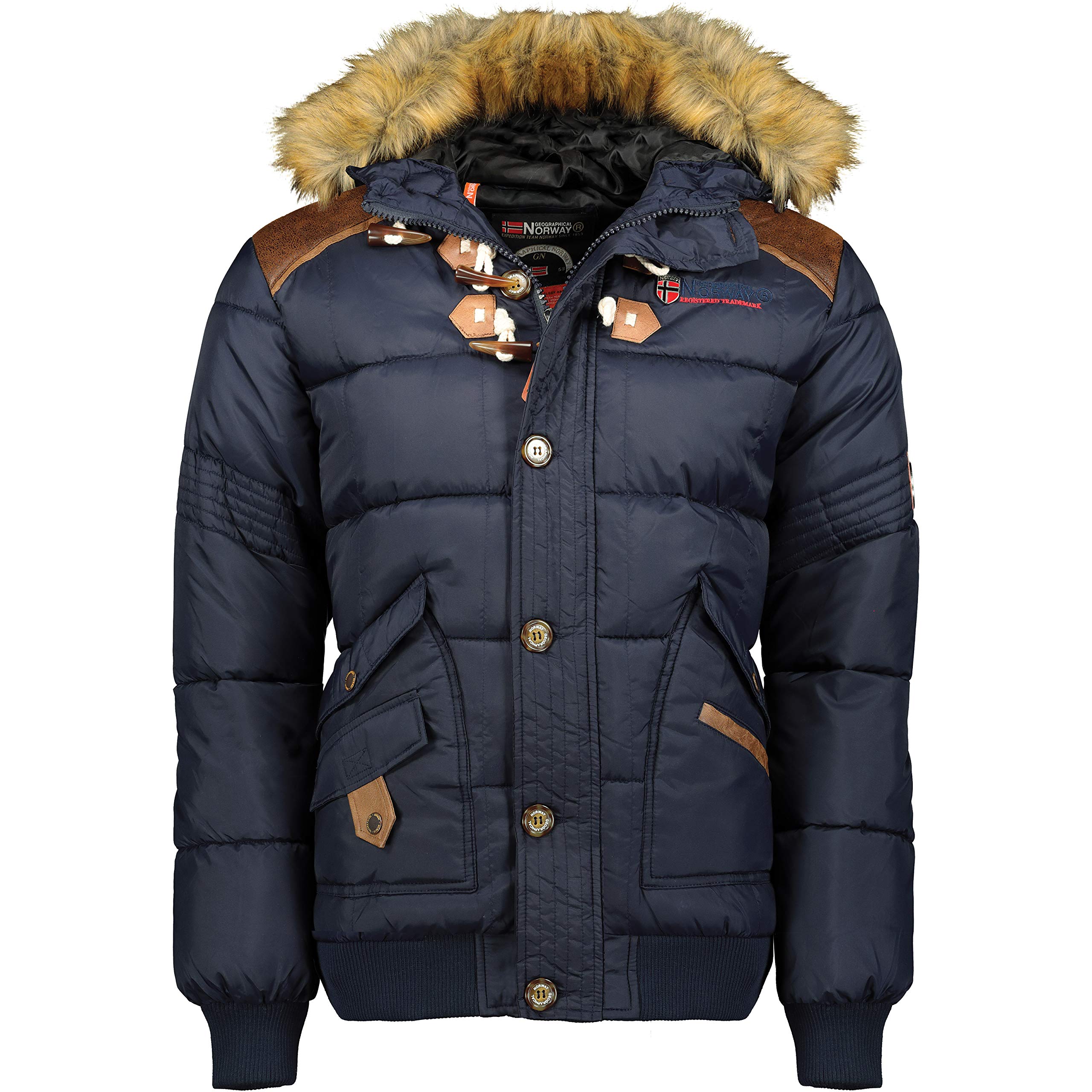 Geographical Norway Men's Navy - Winterjacket With Collar - Belephegore