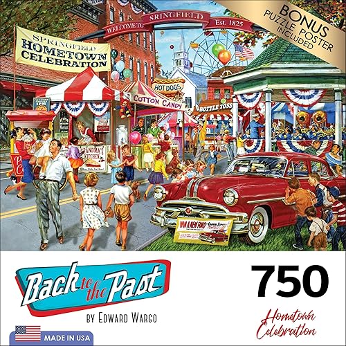 Miniatura 4 de RoseArt - Volver al pasado - Celebración de la ciudad natal - Rompecabezas de 750 piezas para adultos