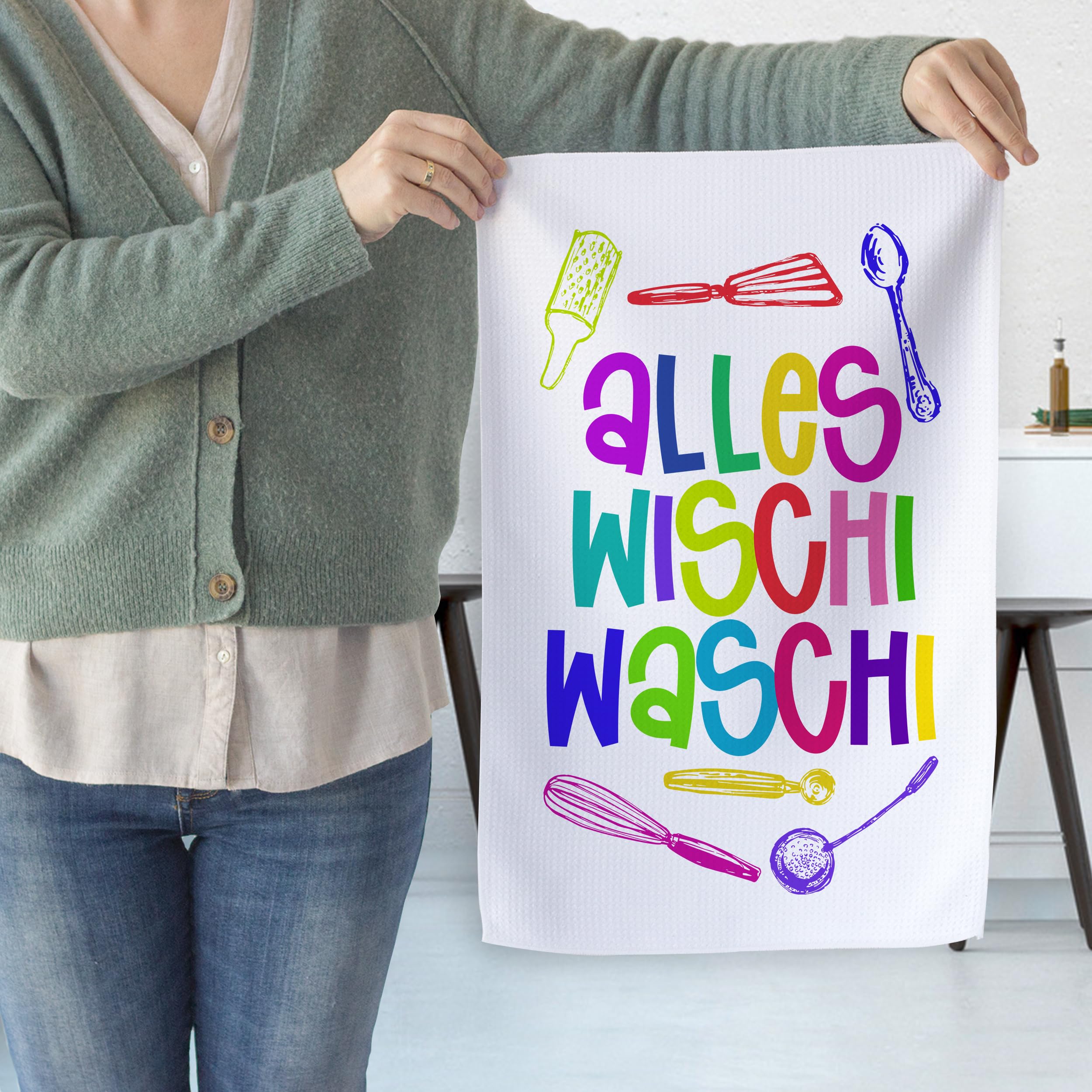 Alexa Do The Dishes Lustige Geschirrtücher – 2er Set, 40,6 X 61 Cm, Saugstark, Maschinenwaschbar, Perfekt Als Küchengeschenk