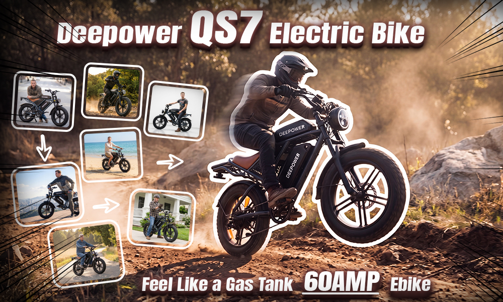 Amazon.com: DEEPOWER QS7 Electric Bike for Adults, 2000W Peak